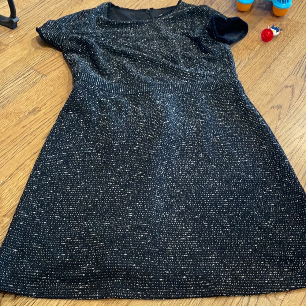 Loft black textured Dress